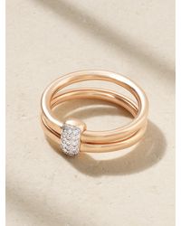 Pomellato - Together 18-Karat Rose, Rhodium-Plated And Diamond Ring - Lyst