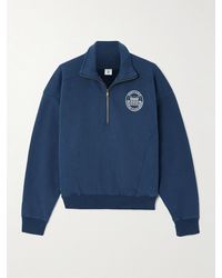 Sporty & Rich - Printed Cotton-Jersey Turtleneck Sweatshirt - Lyst