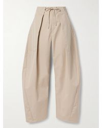 Kallmeyer - Clemence Pleated Cotton-Blend Twill Barrel-Leg Pants - Lyst