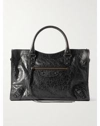 Balenciaga - Le City Mittelgroße Tote Aus Strukturiertem Leder - Lyst