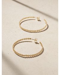 Sydney Evan - Tiny Daisy 14-Karat Diamond Hoop Earrings - Lyst