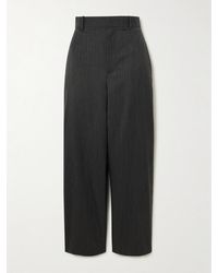 Loewe - Pinstriped Wool Wide-Leg Pants - Lyst