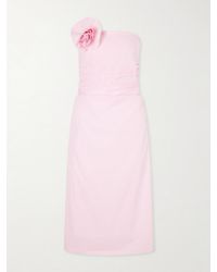 BERNADETTE - Vera Embellished Gingham Cotton Midi Dress - Lyst