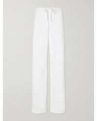 James Perse - Cotton-Terry Wide-Leg Track Pants - Lyst