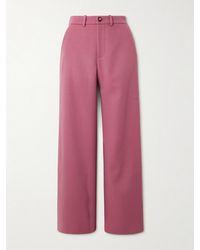 The Elder Statesman - Wool And Cashmere-Blend Mid-Rise Straight-Leg Pants - Lyst
