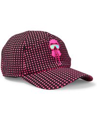 Fendi Karlito Appliquéd Polka-dot Tech-jersey Baseball Cap - Multicolour