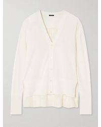 JOSEPH - Cotton And Silk-Blend And Silk-Habotai Cardigan - Lyst