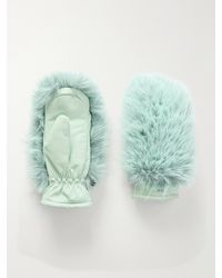 Goldbergh - Hill Plush-Trimmed Padded Leather Ski Gloves - Lyst