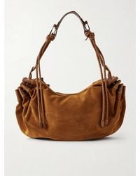 Isabel Marant - Maia Large Leather-Trimmed Suede Shoulder Bag - Lyst