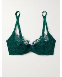 Agent Provocateur - Solanna Silk-Blend Satin And Lace Underwired Bra - Lyst