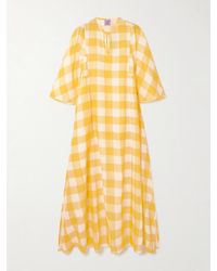 Thierry Colson - Rachel Gingham Linen And Cotton-Blend Maxi Dress - Lyst
