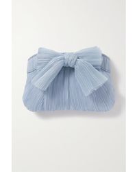 Loeffler Randall - Rochelle Clutch Aus Plissiertem Organza Mit Schleife - Lyst