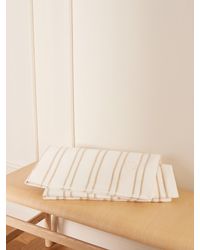 Brunello Cucinelli - Strandtuch Aus Gestreiftem Baumwollfrottee Mit Stickerei - Lyst