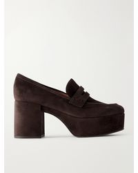 Gianvito Rossi - Jenna 35 Suede Platform Pumps - Lyst