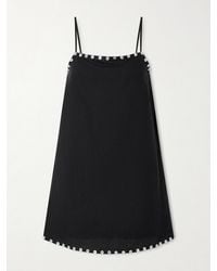 STAUD - Laura Button-Detailed Linen-Blend Mini Dress - Lyst