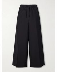 TOTEME - Wide Summer Cotton-Blend Wide-Leg Pants - Lyst
