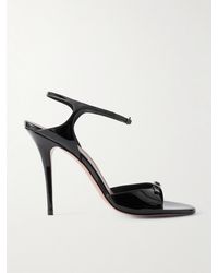 AMINA MUADDI - Adut Crystal-Embellished Buckled Patent-Leather Sandals - Lyst
