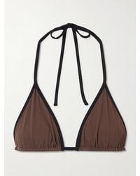 TOTEME - Stripe Two-Tone Bikini Top - Lyst