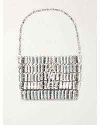 Saint Laurent - Evening Micro Crystal-Embellished Chainmail Shoulder Bag - Lyst