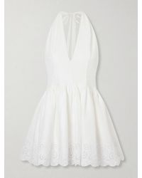 STAUD - Grazia Gathered Linen Mini Dress - Lyst