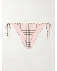 Burberry - Sadie Checked Bikini Briefs - Lyst