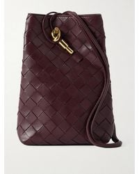 Bottega Veneta - Andiamo Intrecciato Leather Phone Pouch - Lyst
