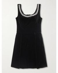 Self-Portrait - Velvet Mini Dress - Lyst