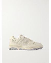 New Balance - 550 Suede And Mesh-Trimmed Leather Sneakers - Lyst