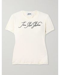Jean Paul Gaultier - T-Shirt Aus Baumwoll-Jersey Mit Print Und Stickerei - Lyst