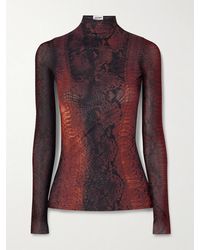 Jean Paul Gaultier - Snake-Print Mesh Top - Lyst