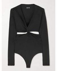 Alix - Lance Twist-Front Cutout Stretch-Jersey Bodysuit - Lyst