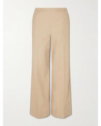 Moncler - Cotton-Poplin Wide-Leg Pants - Lyst