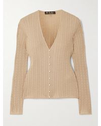 Loro Piana - Rimella Cable-Knit Cashmere And Silk-Blend Cardigan - Lyst
