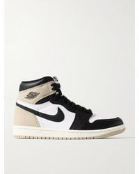 Nike - Air Jordan 1 Retro Og Leather And Nubuck High-Top Sneakers - Lyst