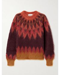 Isabel Marant - Natania Gebürsteter Strickpullover Mit Fair-Isle-Intarsienmuster - Lyst