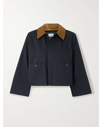 FRAME - Jacke Aus Baumwoll-Twill Mit Cordbesatz - Lyst