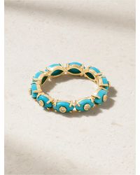 Sydney Evan - Eternity Ring Aus 14 Karat Mit Türkisen Und Diamanten - Lyst