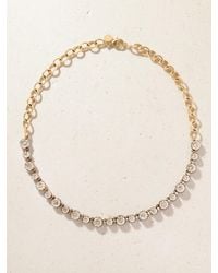 Marlo Laz - Georgian Rhodium-Plated 14-Karat Diamond Necklace - Lyst