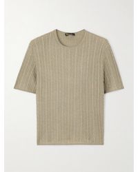 Loro Piana - Pull À Manches Courtes En Cachemire Et Soie Mélangés À Mailles Torsadées Rimella - Lyst