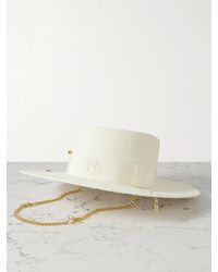 Ruslan Baginskiy - Chapeau En Paille À Finitions En Gros-Grain Et À Ornements Gambler - Lyst