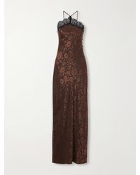 Veronica Beard - Rue Lace-Trimmed Floral-Jacquard Silk-Blend Satin Gown - Lyst