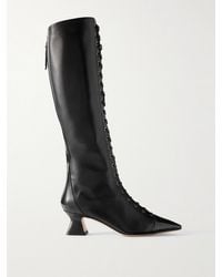 Aeyde - Mavis Kniehohe Schnürstiefel Aus Leder - Lyst