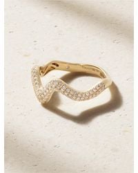 SHAY - Wave 18-Karat Diamond Ring - Lyst