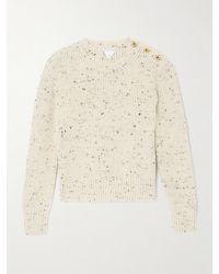 Bottega Veneta - Button-Detailed Ribbed Wool-Blend Sweater - Lyst