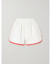 Suzie Kondi - Atlas Cotton And Linen-Blend Twill Shorts - Lyst