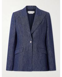 Gabriela Hearst - Leiva Darted Linen-Chambray Blazer - Lyst