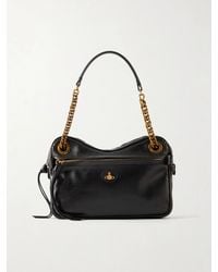 Vivienne Westwood - Dolce Medium Orb-Embellished Textured-Leather Shoulder Bag - Lyst