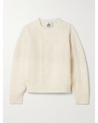 Perfect Moment - Crystal Cable-Knit Merino Wool Sweater - Lyst