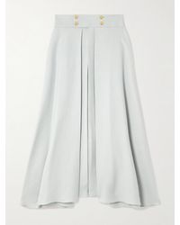 Loro Piana - Petra Midirock Aus Leinen-Twill Mit Falten - Lyst