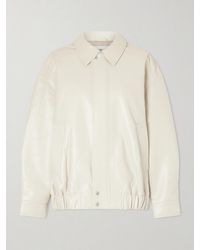 Agolde - Aston Recycled Leather-Blend Bomber Jacket - Lyst